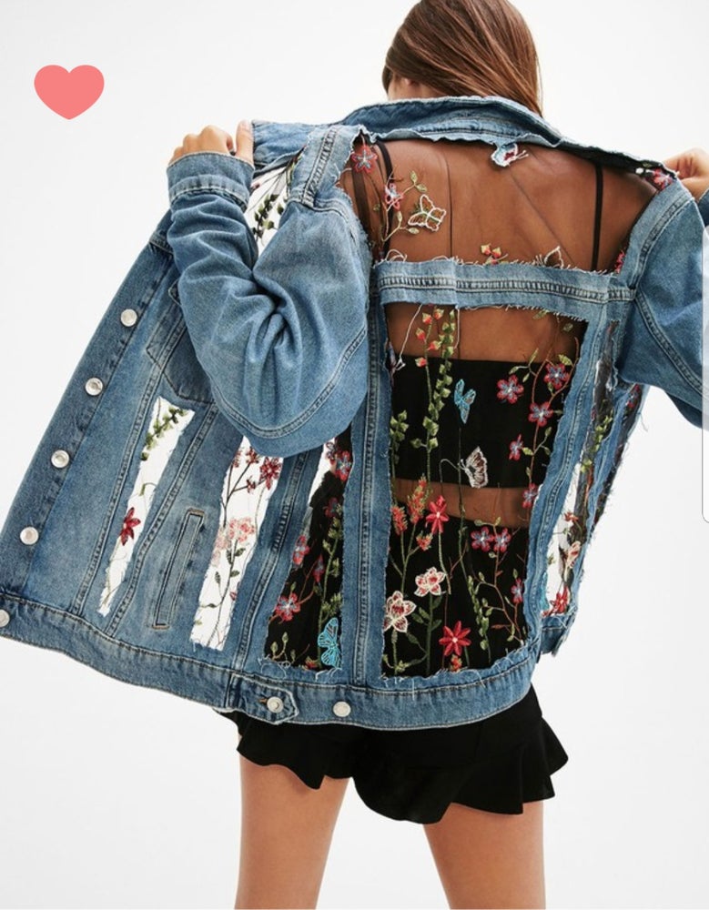 Floral Denim Jacket